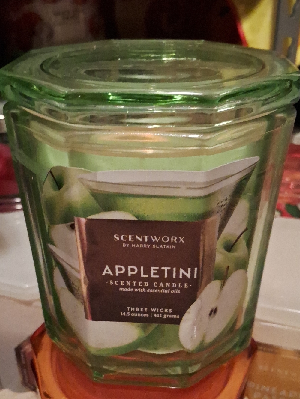 Appletini Scented Candle - Green Glass Jar
